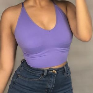 Purple crop top